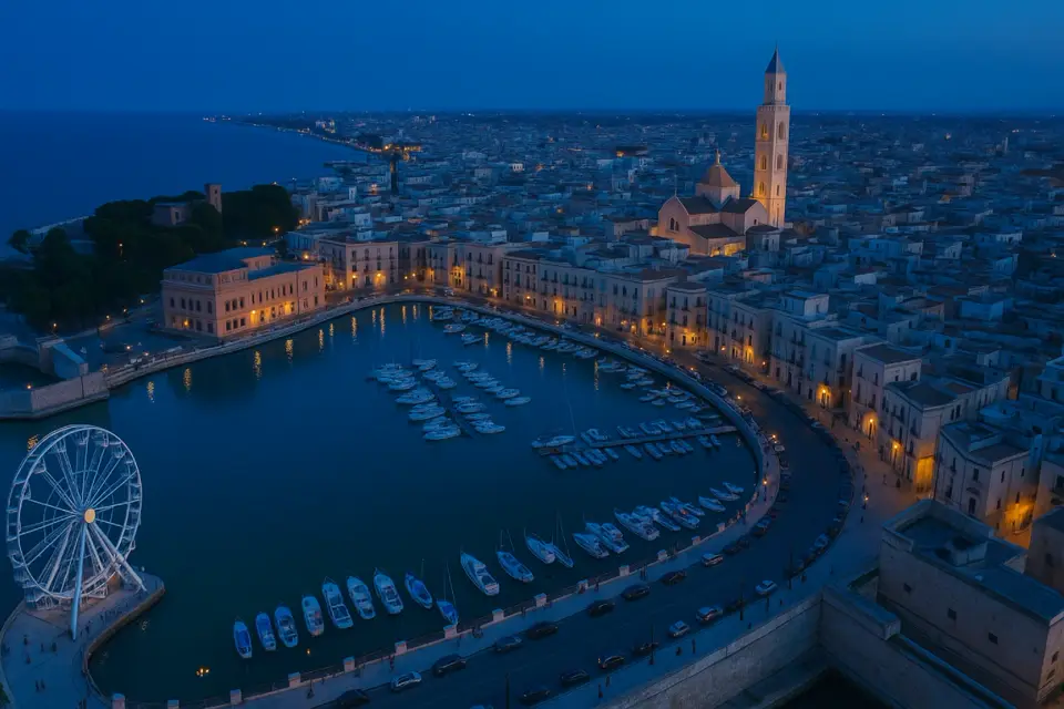 Veduta del lungomare e del centro storico di Bari